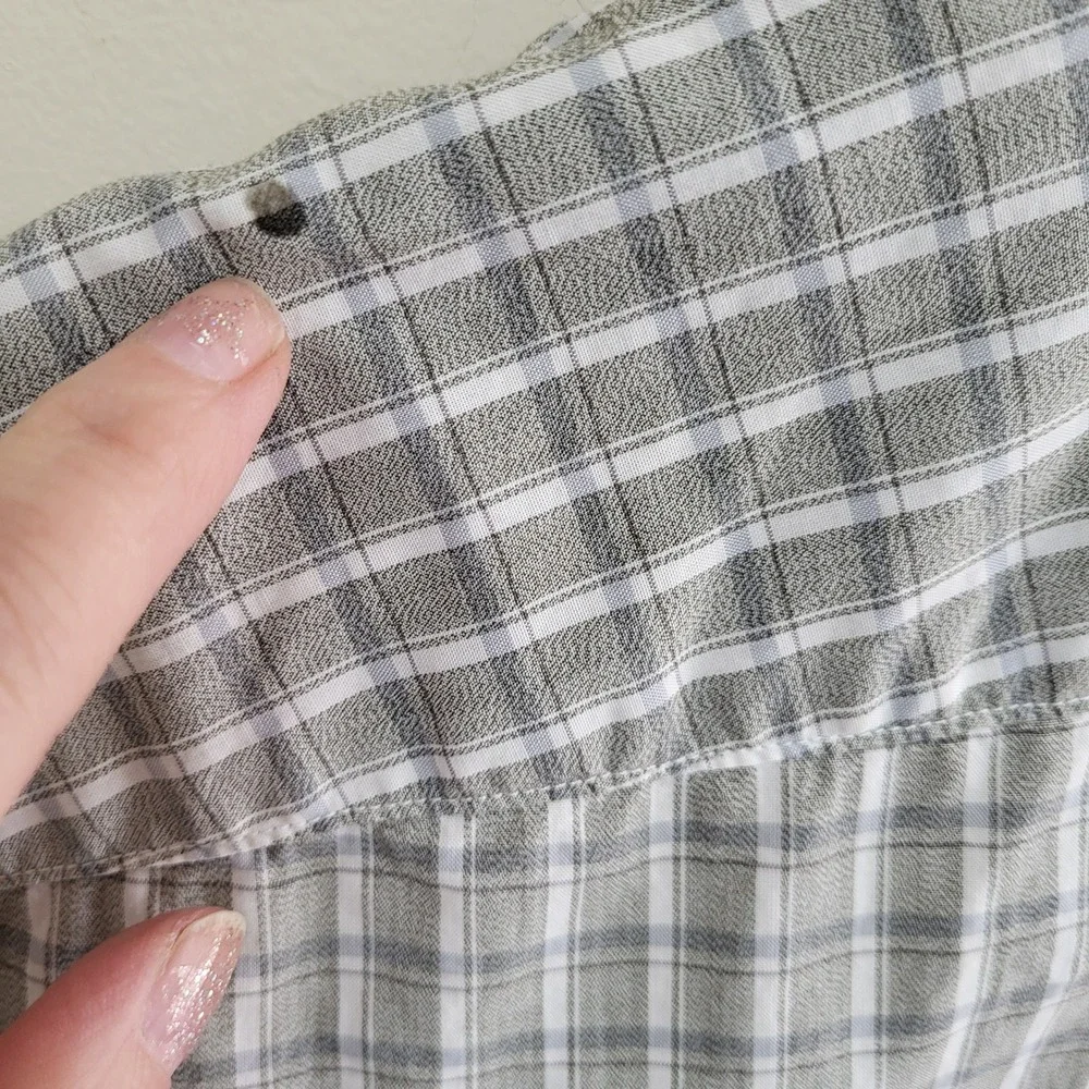 Banana Republic Heritage Collection Men XL Tall Tailored Slim Fit Plaid Shirt LS